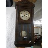 An Edwardian wall clock, COLLECT ONLY.