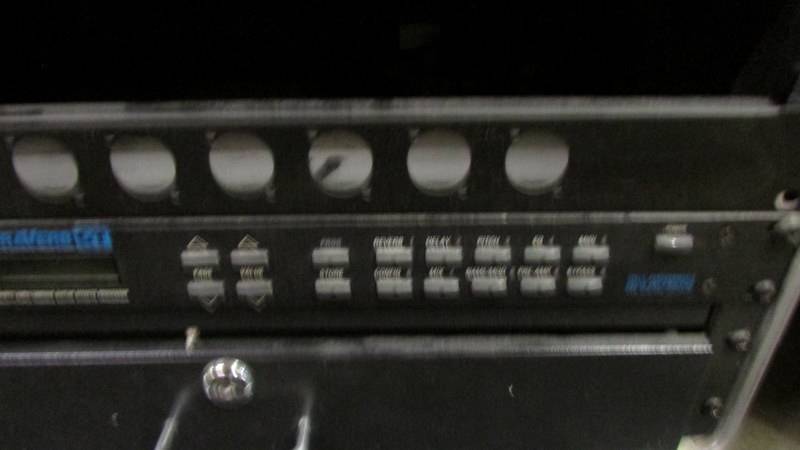 An Alesis rack mount Quanaverb GT guitar effects processor with flight case. COLLECT ONLY - Image 3 of 3