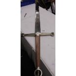 A large replica sword, 142 cm, blade 100 cm. Collect Only.