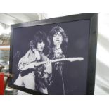 A large framed picture of the Rolling Stones, COLLECT ONLY.