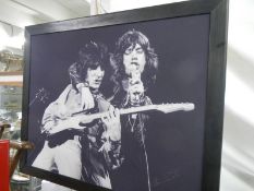 A large framed picture of the Rolling Stones, COLLECT ONLY.