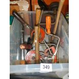 A box of old hand tools.
