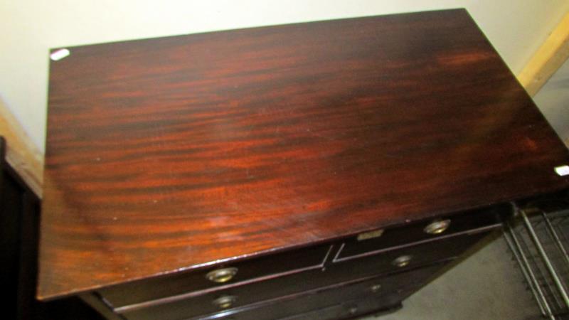 An Edwardian mahogany chest of drawers. COLLECT ONLY. - Image 2 of 4