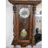 A Victorian mahogany wall clock, COLLECT ONLY.