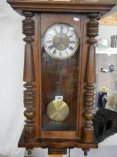 A Victorian mahogany wall clock, COLLECT ONLY.