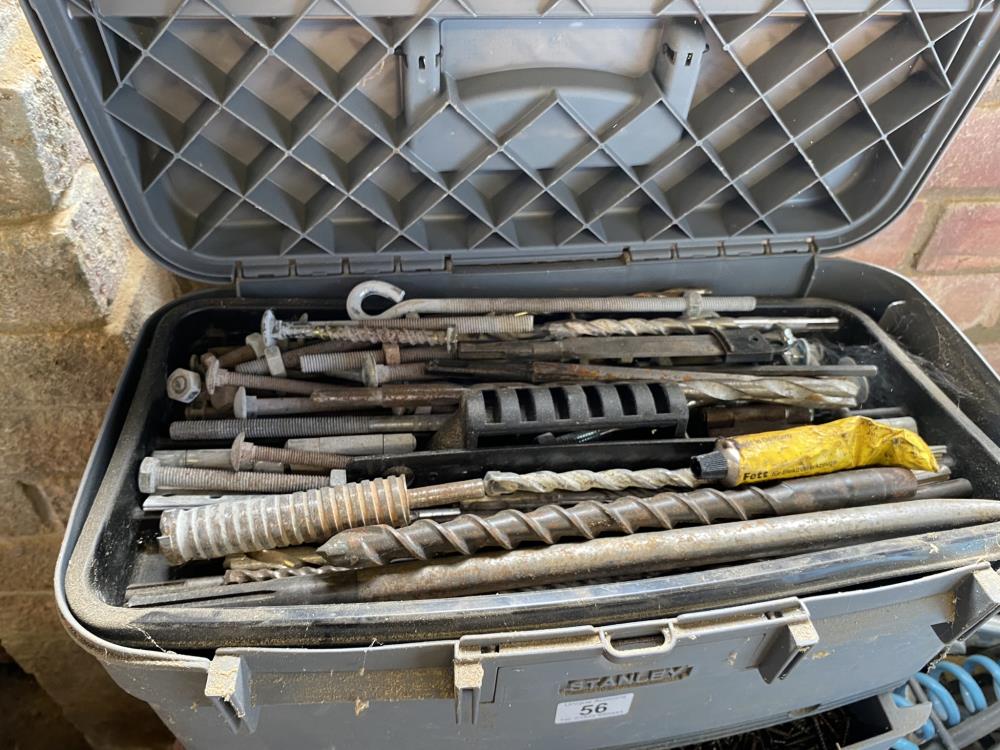 A Stanley tower toolbox with a large quantity of Masonry bits, screws and nails. Collect Only. - Bild 2 aus 5