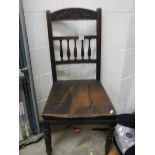 A period hall chair. COLLECT ONLY