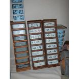 A quantity of small drawers for screws etc.,