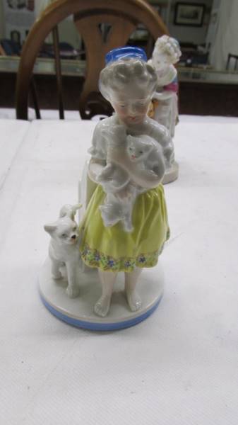 Two 19th century continental porcelain figures with crosses sword mark. - Image 2 of 7