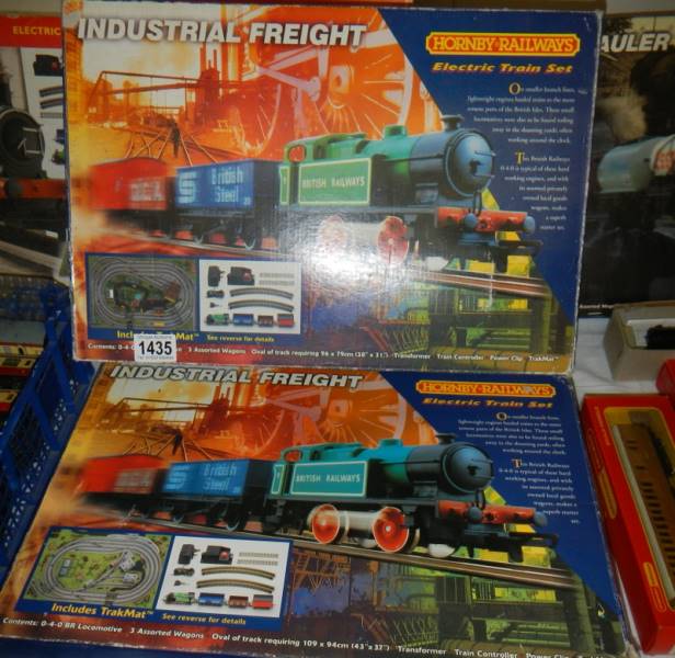 Two Hornby industrial freight sets.