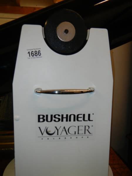 A Bushnell Voyager 150 mm Dobsonian telescope on stand and with storage box. COLLECT ONLY. - Image 3 of 3