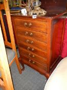 A mahogany music cabinet. COLLECT ONLY.