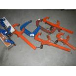 A quantity of old clamps.