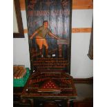 Two wooden billiard advertising boards. COLLECT ONLY.
