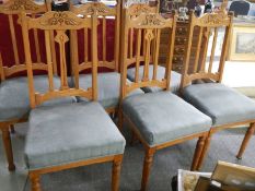 A good set of six Edwardian dining chair. COLLECT ONLY.