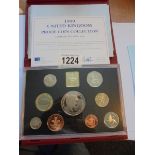 A 1999 cased UK coin collection with certificate.