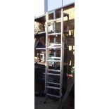 An adjustable aluminium step ladder. COLLECT ONLY.