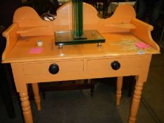 A two drawer Victorian painted pine washstand. COLLECT ONLY.