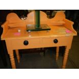 A two drawer Victorian painted pine washstand. COLLECT ONLY.