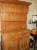 A Victorian pine dresser. COLLECT ONLY.