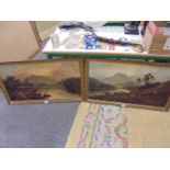 A good pair of oil on canvas rural scenes signed S Y Johnson, 1900.