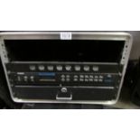 An Alesis rack mount Quanaverb GT guitar effects processor with flight case. COLLECT ONLY