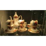 A Royal Albert Old Country Roses coffee set, COLLECT ONLY.