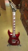 A Jackson SL series 7 string but converted to 6 guitar with soft case, as new, COLLECT ONLY.