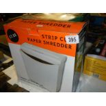 Two boxed paper shredders
