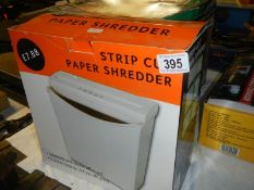 Two boxed paper shredders