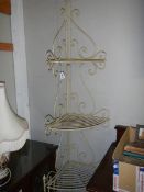 A metal flat pack corner stand, COLLECT ONLY.