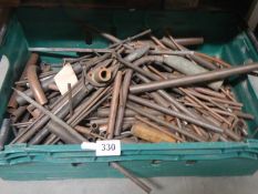 A heavy crate of copper.