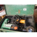 A cased Hitachi drill.