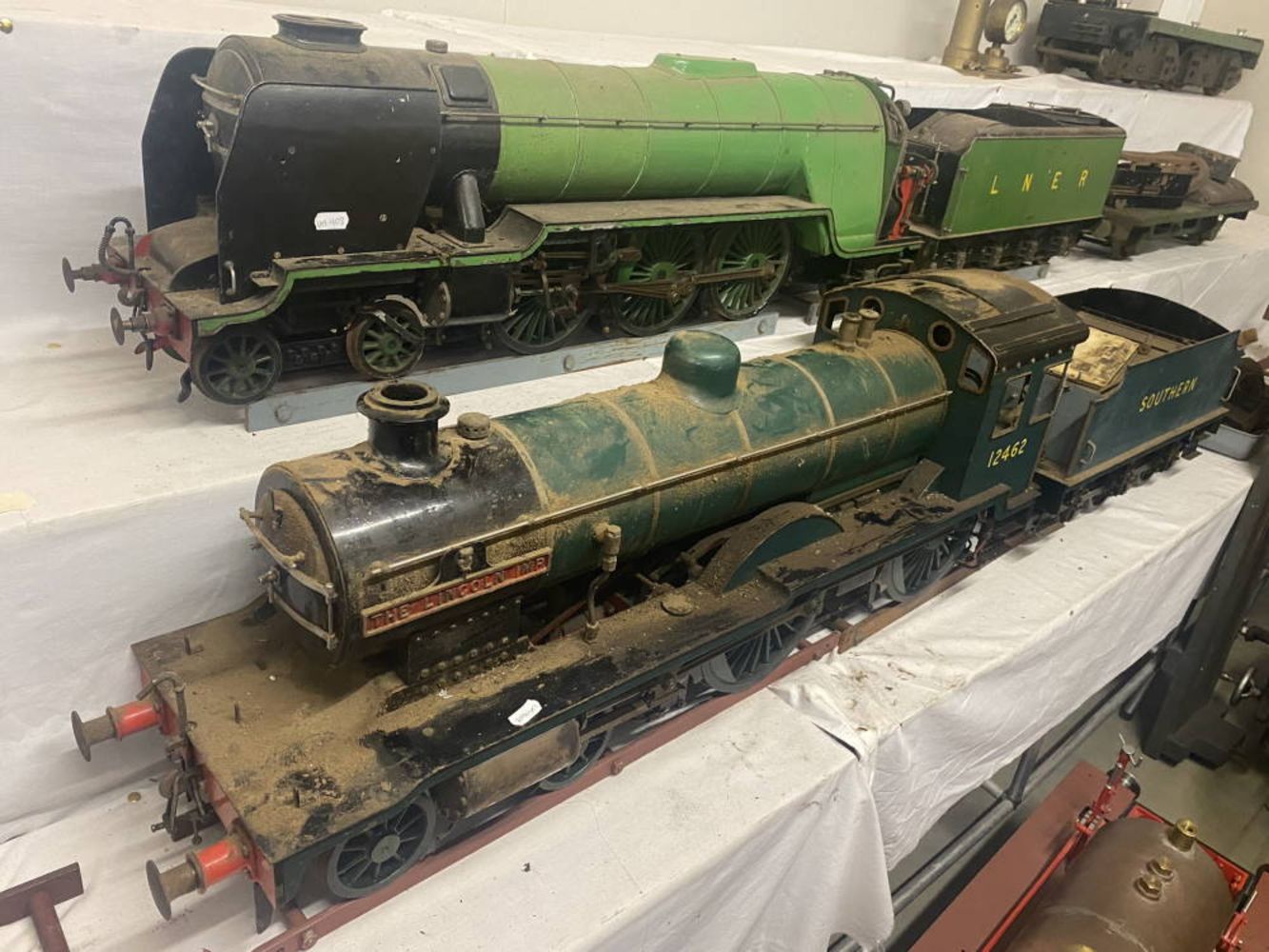 Large quantity of trains, a complete workshop & Antiques auction