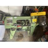 Warco 4.5" universal bandsaw for metal or wood and spare blades. Collect Only.