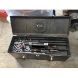 A box of various hand tools. Collect Only.