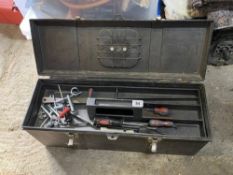 A box of various hand tools. Collect Only.