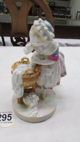Two 19th century continental porcelain figures with crosses sword mark. - Image 5 of 7