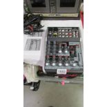 An as new Behringer QX1002 USB 12/10 input 2 bus mixing desk with instructions, COLLECT ONLY.