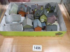 A quantity of unboxed 'N' gauge model railway buildings.