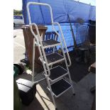 A large four tread step ladder. COLLECT ONLY.