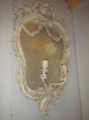 A 20th century Rococo style mirror. COLLECT ONLY.