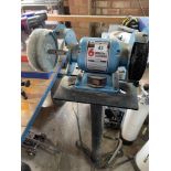 A Clarke 6" bench grinder with attachments. Collect Only.
