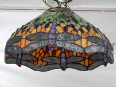 A 20th century Tiffany style dragonfly lamp shade.