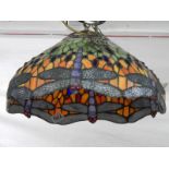 A 20th century Tiffany style dragonfly lamp shade.