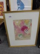 Marc Chagall (1887-1985) Modernist figural lithographic print published in New York