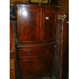 A bow front cabinet. COLLECT ONLY.