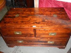 An unusual trunk with lift up lid and four drawers. COLLECT ONLY.