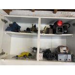 2 Shelves of mini compressors, etc. Collect Only.