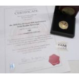 The 2020 pre-decimal 50th anniversary gold double sovereign with certificate.